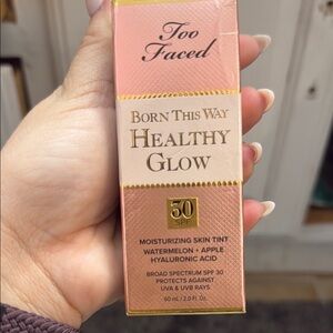 Too Faced Born This Way Healthy Glow Skin Tint. WARM SAND COLOR
